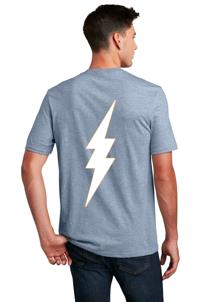 Golden Signature Tee - Blue Lightning