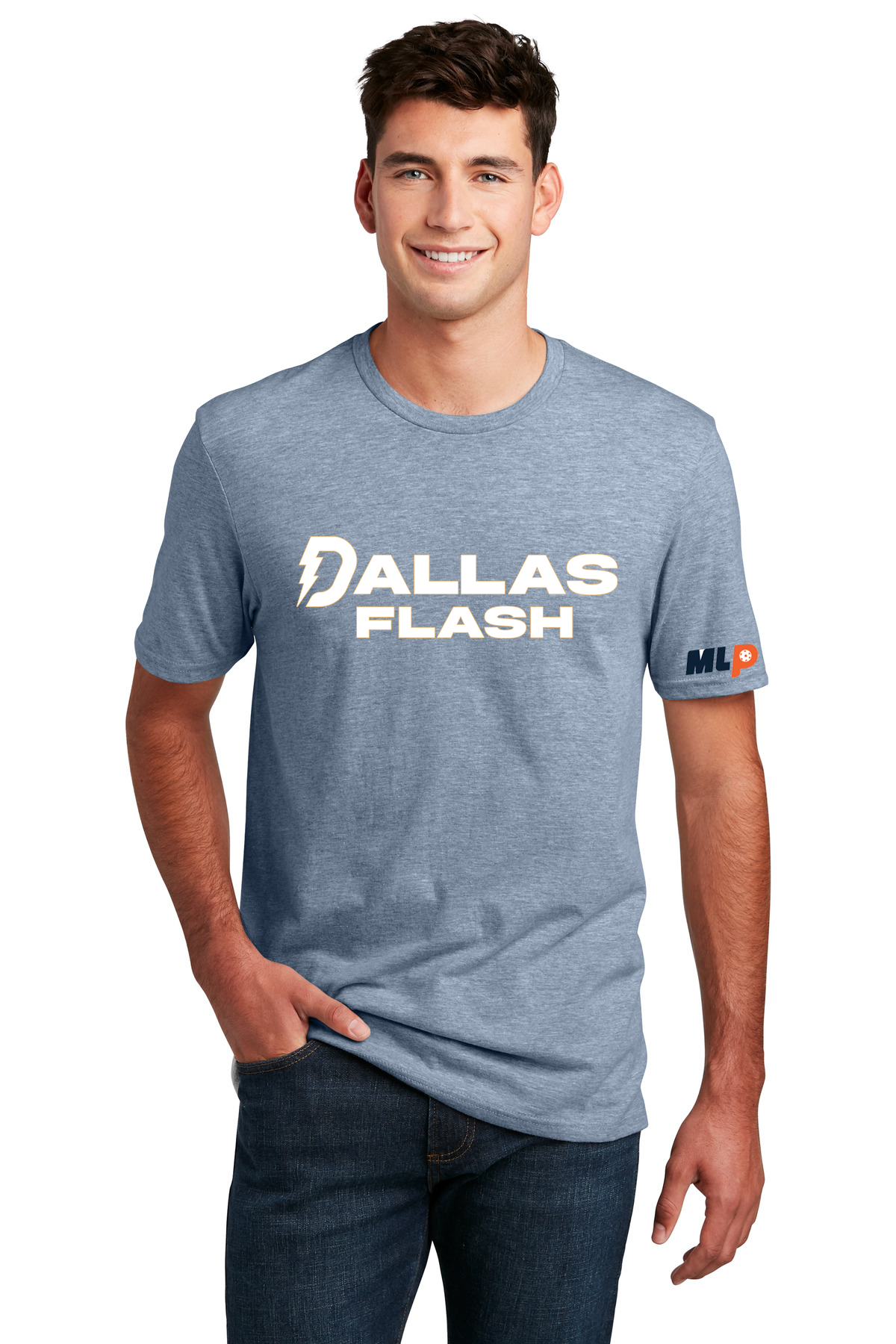 Golden Signature Tee - Blue Lightning